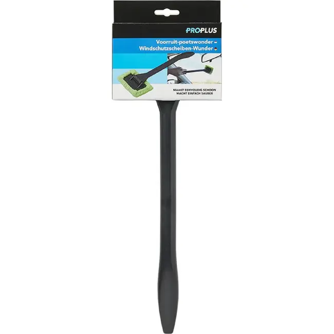 ProPlus Ruitenpoetser - Microvezel - Kunststof handvat - 34 cm - Zwart/Groen