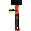 Hofftech Moker - Vuist - Glasvezel antislip steel - Gehard staal - 1 kg - Zwart/rood