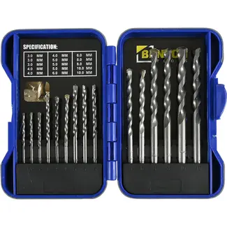 Benson Steen- en betonborenset - 15-delig - 3 t/m 10 mm - Inclusief opbergcassette