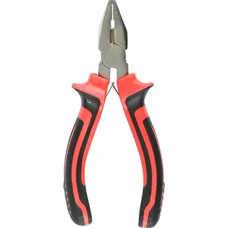 Benson Mini combinatietang - staal - 120 mm - rood/zwart - multifunctioneel