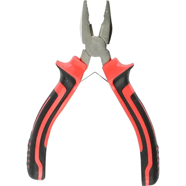 Benson Mini combinatietang - staal - 120 mm - rood/zwart - multifunctioneel