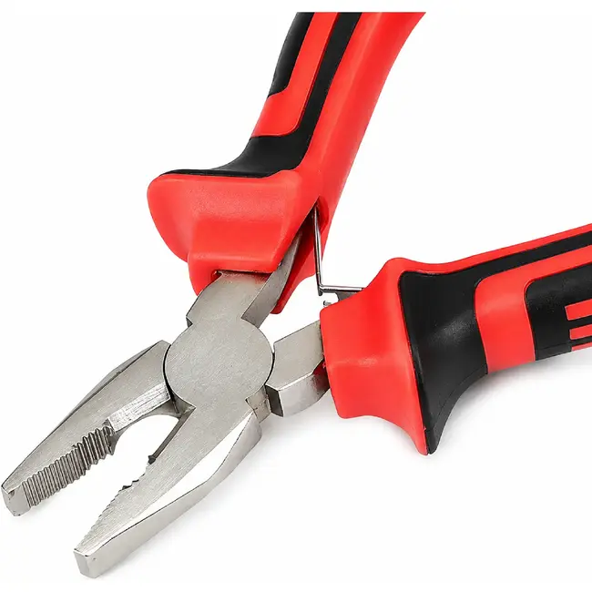 Benson Mini combinatietang - staal - 120 mm - rood/zwart - multifunctioneel