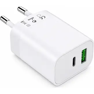 Benson Compacte 20W lader - USB-A & USB-C - Snelle en veilige oplading - Geschikt voor reizen