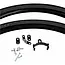 Falkx Spatborden set 28 inch - kunststof - zwart - 49 mm breed - voor stadsfietsen