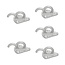 ProPlus Touwhaken - metaal - 70 x 45 mm - set van 5 stuks - met oog