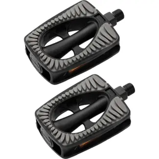 Union Non-slip fietspedalen - zwart/grijs - duurzaam en lichtgewicht - 109 x 90 mm