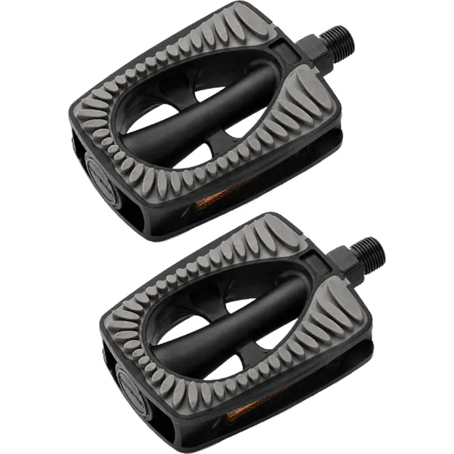 Union Non-slip fietspedalen - zwart/grijs - duurzaam en lichtgewicht - 109 x 90 mm