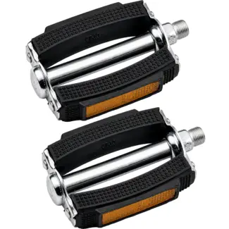 Union Sportieve fietspedalen - PVC & staal - 10x7.5 cm - Kogellagers - Zwart