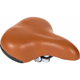 Mirage Comfortabel fietszadel - groot zitvlak - dikke vulling - grote veren - bruin