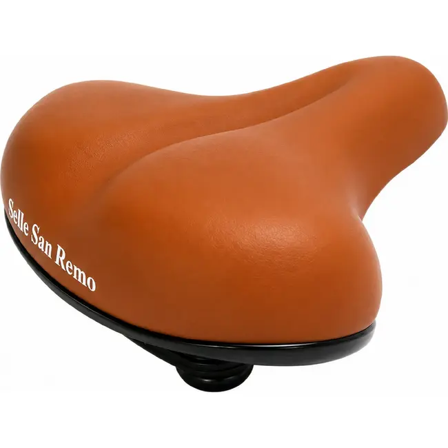 Mirage Comfortabel fietszadel - groot zitvlak - dikke vulling - grote veren - bruin