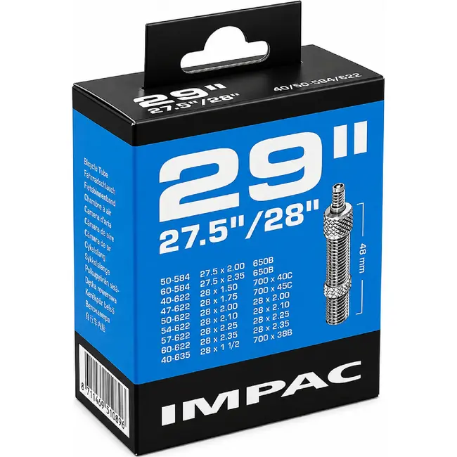 Schwalbe Binnenband - 27.5, 28 en 29 inch - Hollands ventiel 40 mm - Hoogwaardig rubber - Zwart