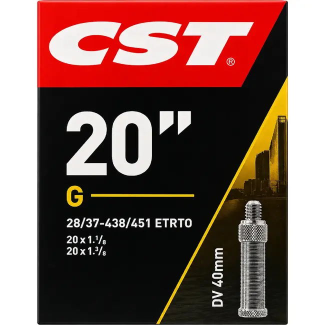 CST Binnenband 20x1 3/8 - ETRTO 28/37-438/451 - Dunlop ventiel 40mm - Geschikt voor 20-inch wielen