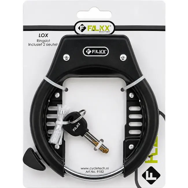 Falkx Ringslot zwart - extra breed - 82mm - spatbordbreedte