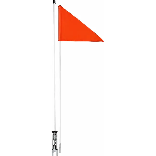 Pexkids Oranje veiligheidsvlag - deelbaar - 150 cm - fiberglas