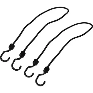Benson Elastische bagagespin - 100 cm - Zwart - 2 stuks - sterke haken