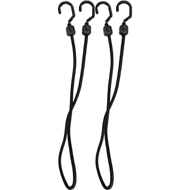 Benson Elastische bagagespin - 100 cm - Zwart - 2 stuks - sterke haken