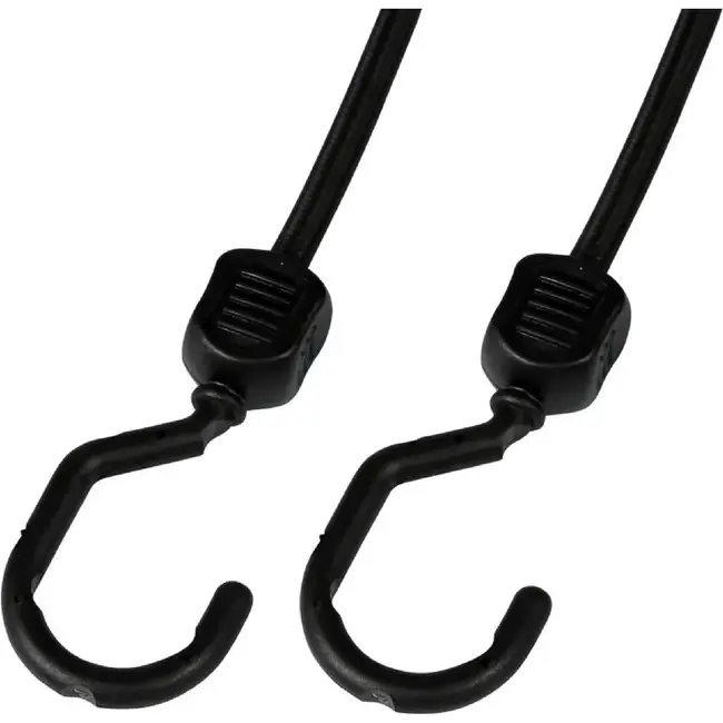 Benson Elastische bagagespin - 100 cm - Zwart - 2 stuks - sterke haken