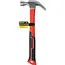Benson Krachtige klauwhamer - Getemperd staal - Ergonomische rubberen grip - 720 gram - 33 cm