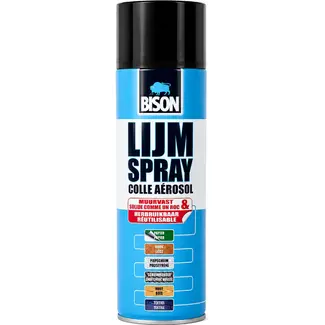 Bison Lijmspray - Vochtbestendig - 2-in-1 - 500 ml - Permanent of Verwijderbaar
