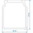 ProPlus Universele rubber spatlap - flexibel - 23 x 20 cm - zwart