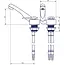 Eengreepsmengkraan Florenz 12V Ø33 mm chroom
