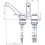 Eengreepsmengkraan Florenz 12V Ø33 mm chroom 90°draaibaar