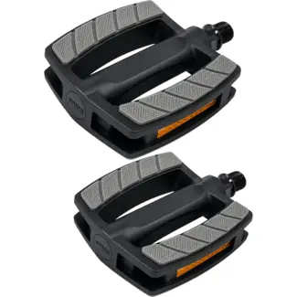 Union Zwarte fiets pedalen - anti-slip - brede grip - 9/16 inch schroefdraad