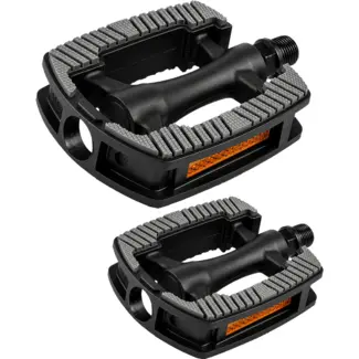 Union Pedalen - Kunststof - Non-slip - Grijs/Zwart - Geschikt voor stads- en trekkingfietsen