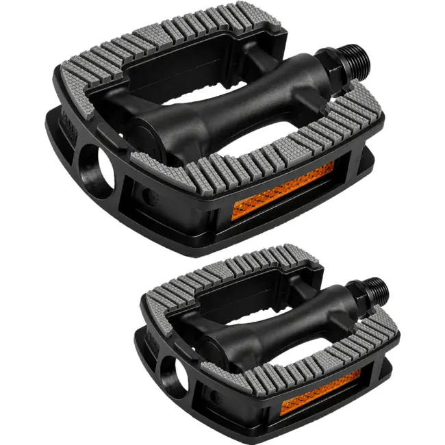 Union Pedalen - Kunststof - Non-slip - Grijs/Zwart - Geschikt voor stads- en trekkingfietsen