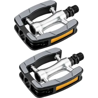 Union Aluminium fiets pedaal - non-slip grijs - 9/16 EDB as - duurzaam en veilig