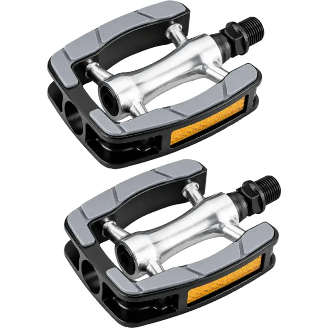 Union Aluminium fiets pedaal - non-slip grijs - 9/16 EDB as - duurzaam en veilig