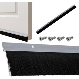 Keltin Deurborstel 100 cm met aluminium profiel en 60 mm borstelhoogte voor montage onder deuren