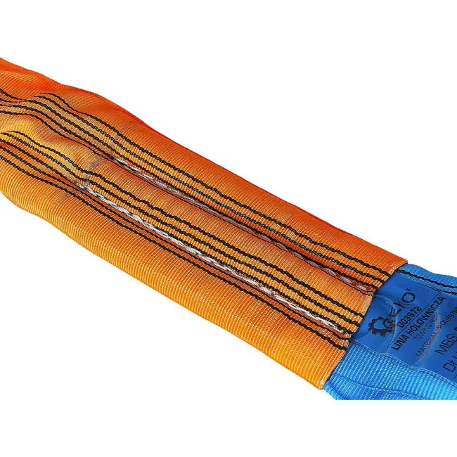 GEKO Sleepkabel 6 m van polyester met MBS 56 T en 90 mm breedte voor zware landbouwmachines