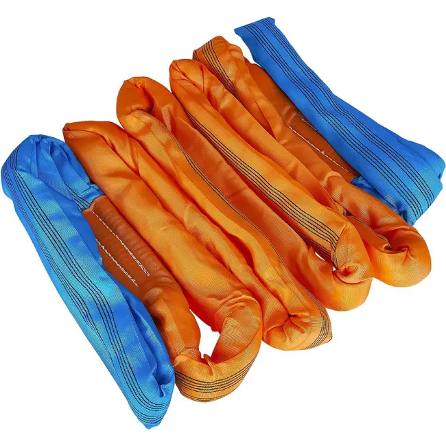 GEKO Sleepkabel 6 m van polyester met MBS 56 T en 90 mm breedte voor zware landbouwmachines
