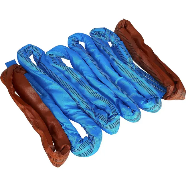 GEKO Sleepkabel 6 m van polyester met MBS 42 T en 80 mm breedte voor zware landbouwmachines