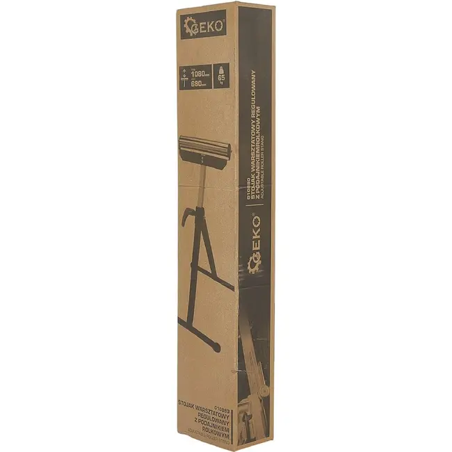 GEKO Verstelbare rollenbok 680-1080 mm met 300 mm rol, inklapbaar en belastbaar tot maximaal 65 kg