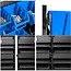 GEKO Modulaire gereedschapswand 2304 x 780 mm met 8 panelen, 132 accessoires en 46 opbergbakken