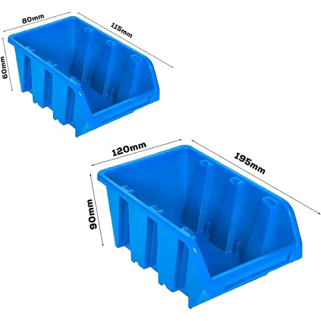 GEKO Modulaire gereedschapswand 2304 x 780 mm met 8 panelen, 132 accessoires en 46 opbergbakken