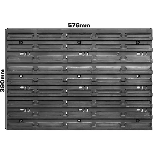 GEKO Modulaire gereedschapswand 2304 x 780 mm met 8 panelen, 128 accessoires en gereedschapshouders
