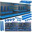 GEKO Modulaire gereedschapswand 2304 x 780 mm met 8 panelen, 128 accessoires en gereedschapshouders