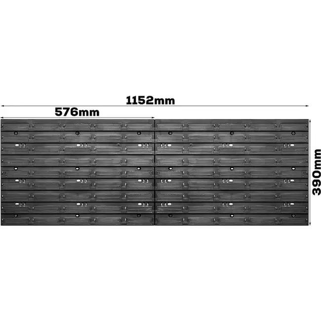 GEKO Modulaire gereedschapswand 576 x 780 mm met 2 panelen, 45 accessoires en 24 opbergbakken