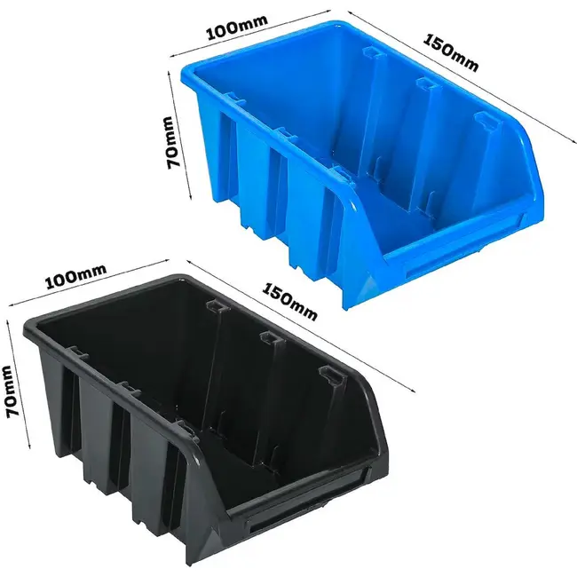 GEKO Modulaire gereedschapswand 576 x 780 mm met 2 panelen, 45 accessoires en 24 opbergbakken