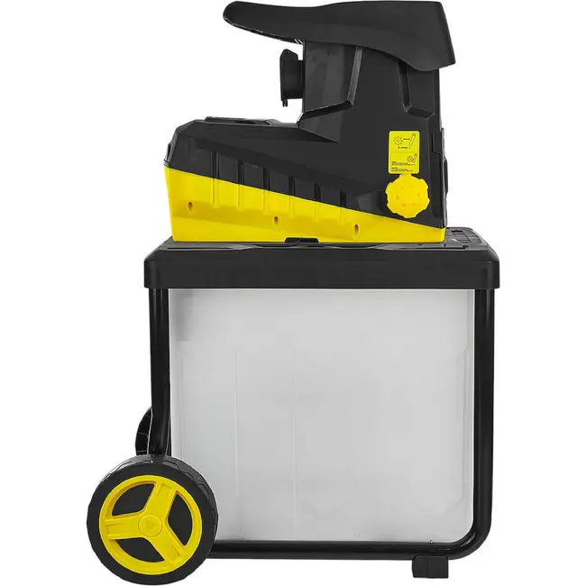 GEKO Stille tuinhakselaar 2800 W met freesmechanisme, 45 mm takcapaciteit en 60 l opvangbak