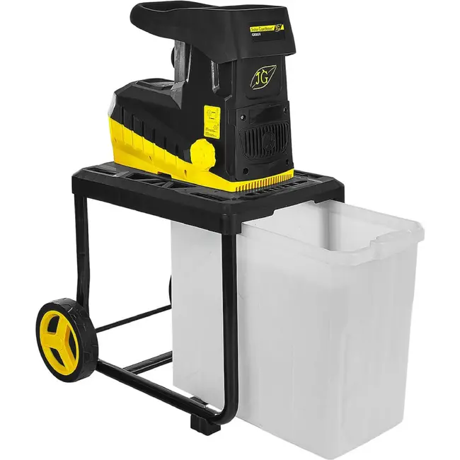GEKO Stille tuinhakselaar 2800 W met freesmechanisme, 45 mm takcapaciteit en 60 l opvangbak