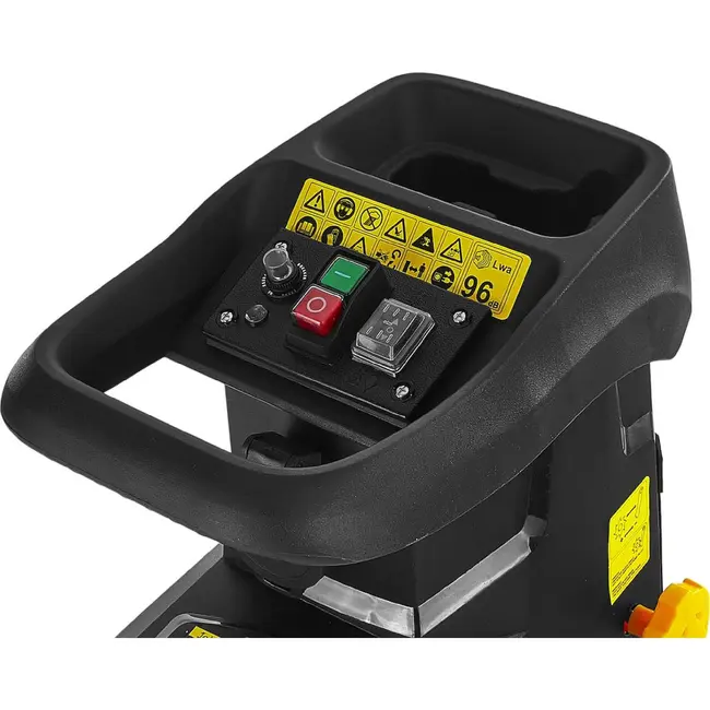 GEKO Stille tuinhakselaar 2800 W met freesmechanisme, 45 mm takcapaciteit en opvangzak van 50 l