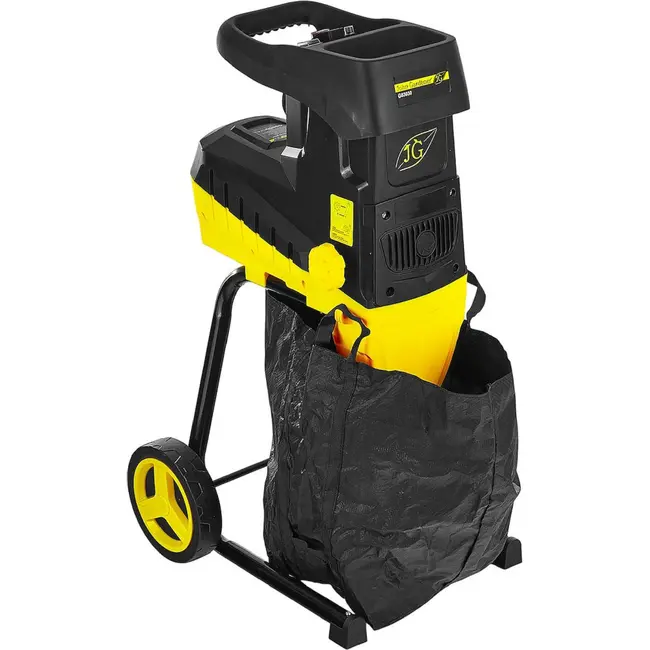 GEKO Stille tuinhakselaar 2800 W met freesmechanisme, 45 mm takcapaciteit en opvangzak van 50 l