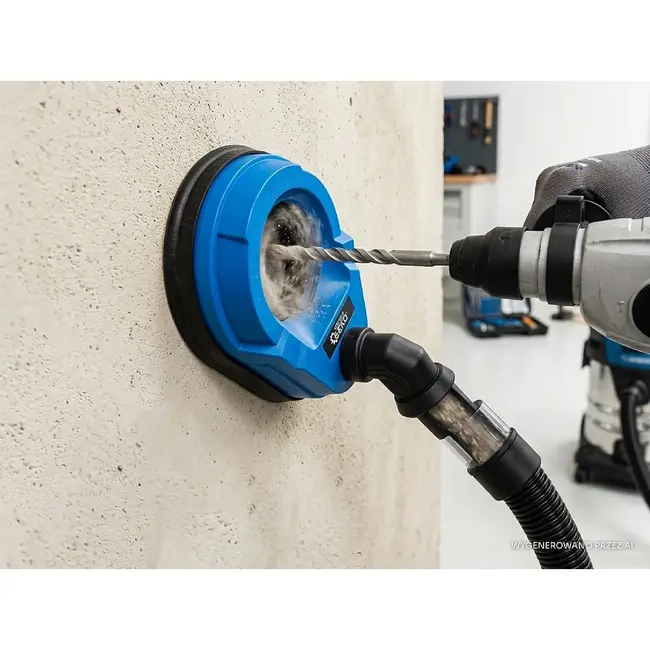 GEKO Stofafzuiging voor boren tot 90 mm met 26-39 mm aansluiting en draaibare 360 graden koppeling
