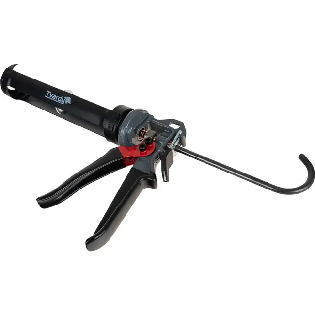 Tvardy Heavy duty kitpistool 300 ml met 4000 N drukkracht en metalen open frame voor montagewerk