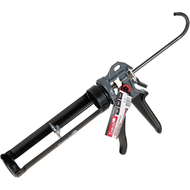Tvardy Heavy duty kitpistool 300 ml met 4000 N drukkracht en metalen open frame voor montagewerk