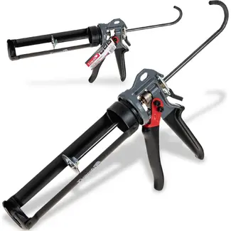 Tvardy Heavy duty kitpistool 300 ml met 4000 N drukkracht en metalen open frame voor montagewerk